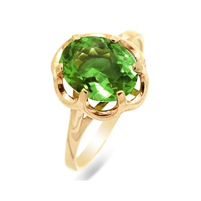 Кольцо из серебра ситалл имитация султанита, СПН02601п