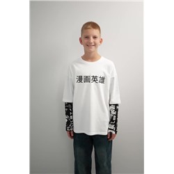 Детский лонгслив с двойным рукавом Happyfox