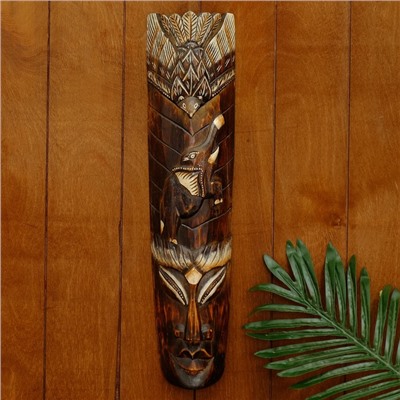 Маска «Абориген и слон», 50×12×4 см, дерево, МИКС