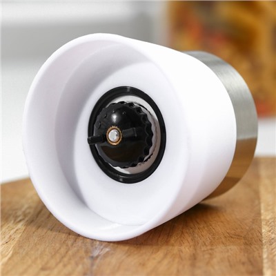 Мельница для специй Доляна «Модерн», 180 мл, 6.5×13 см, цвет белый