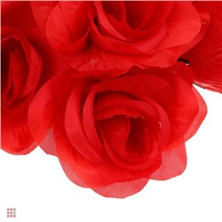 Букет искусственных цветов розы, 34 см, ткань, пластик, железная проволока