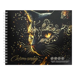 Альбом для рисования 30 л. "Астральный кот" 160 г/м², гребень