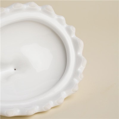 Конфетница SL Home «Пасхальные кролики», 470 мл, 15.5×12×16 см, керамика, белая