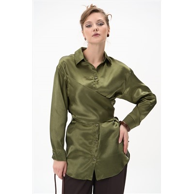 Рубашка Ямина (оливковый/уценка)