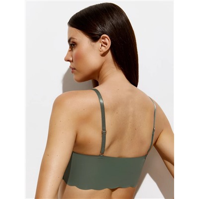 Omsa Топ 3. OmD 1111B Invisible Майка "Toп" женская (кроп-топ на тонких бретелях с вкладышами), PA