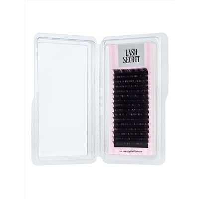 Lash Secret Ресницы для наращивания, одна длина, 16 линий, C/0,10 x 10 мм, чёрный