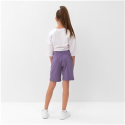 Шорты для девочки MINAKU, пыльно-сиреневые, рост 110 см