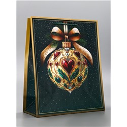 Пакет подарочный новогодний ламинированный, «Новогодний шар », 26×12×32 см