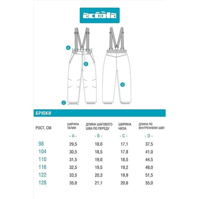 Брюки (утепленные) ACOOLA, 1067833