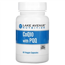 Lake Avenue Nutrition, коэнзим Q10, 100 мг, пирролохинолинхинон, 10 мг, 60 растительных капсул