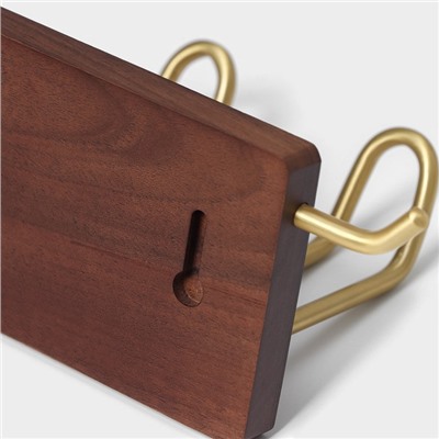 Держатель для фена Stölz Hölzern Premiere, ореховое дерево, алюминий, 20.5×11×8 см