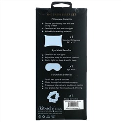 Kitsch, The Satin Sleep Set, Black, 3 Piece Set