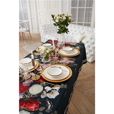 Скатерть «Этель» Flowers, 110×147 см, 100% хлопок, саржа 190 г/м²