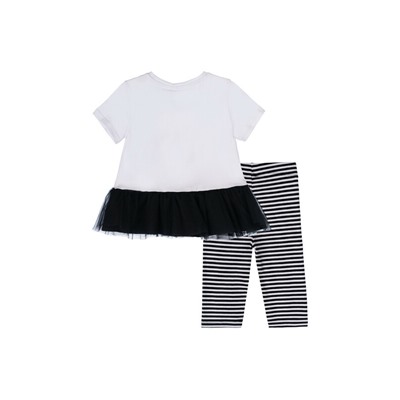 Комплект трикотажный для девочек: брюки (легинсы укороченные), фуфайка (футболка)