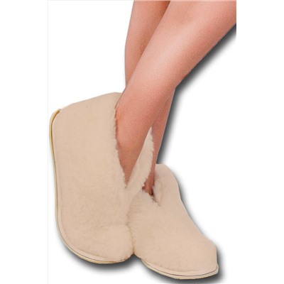 Обувь домашняя Бабуши из овечьего меха на трикотажной основе НАТАЛИ, 745711