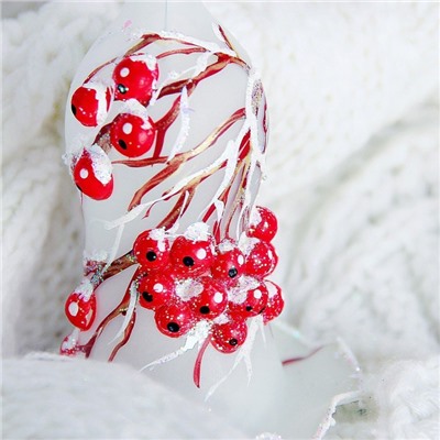 Ёлочная игрушка «Рябинка», h=12 см, МИКС