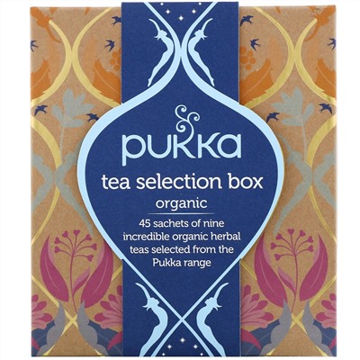 Pukka Herbs,  Набор органического чая, 9 травяных чаев, 45 чайных пакетиков