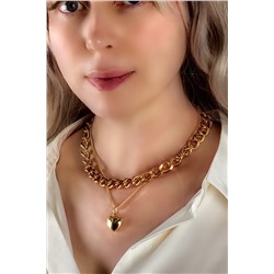 Колье Сердце двустороннее + Подарок НАТАЛИ, 1133044