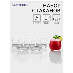 Стаканы Luminarc Sire de cognac, 300 мл, набор 6 шт., стекло, прозрачные