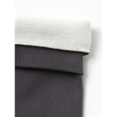 Легинсы для девочки на флисе Collorista, серые, рост 104 см