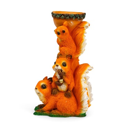Садовая фигура из полистоуна «Белки с поилкой», 40×22×15 см