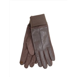 Элегантные демисезонные перчатки, цвет коричневый