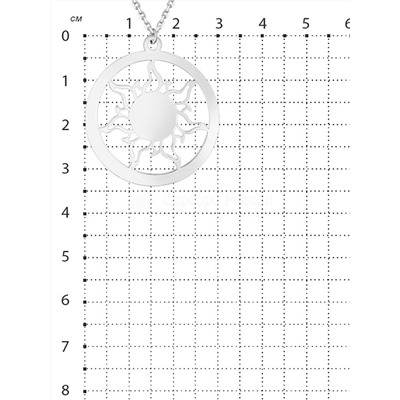 Колье из серебра родированное - Солнце 440-10-511р