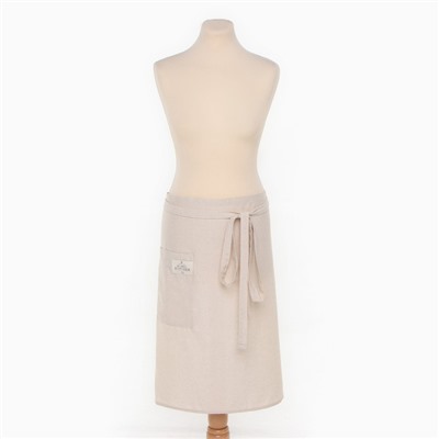 Фартук Этель ECO, цвет молочный, 60×64 ±6 см, 70% хл, 30% лён, 190 г/м²