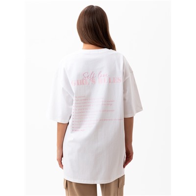 Футболка женская MIST Girl's rules, размер 42, белая