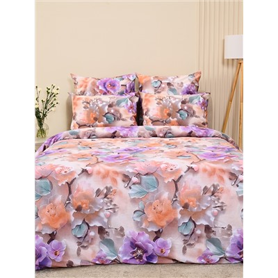 Пододеяльник бязь люкс на молнии - Фиалки