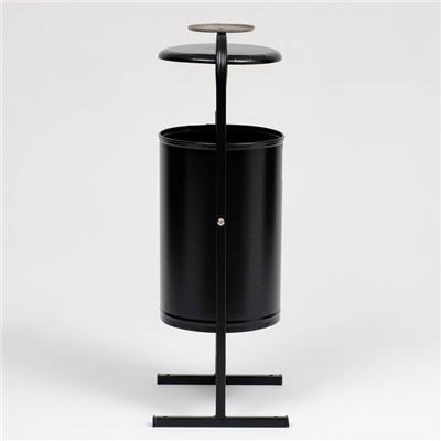 Урна для мусора «Космос», уличная, с пепельницей, 21 л, 32×82,5×28,5 см, бак 0,6 мм, чёрная