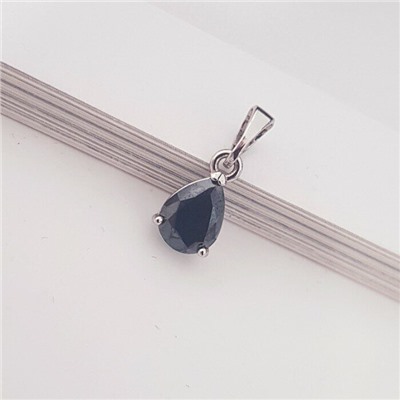 Кулон с цирконом, покрытие посеребрение, цвет камня: черный, Xuping ML, Х000807769,арт.001.182