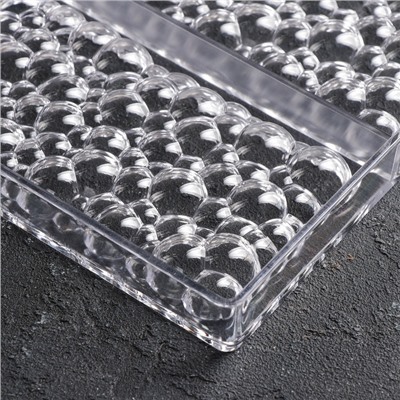 Форма для шоколада KONFINETTA «Воздушный», пластик, 3 ячейки, 27.5×17.5×2.5 см, ячейка 15.3×7.5×0.8 см, прозрачная