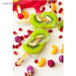 Форма для мороженого «Эскимо макси», силикон, 19.5×14.5×2.5 см, 3 ячейки (8.2×4.6 см), МИКС