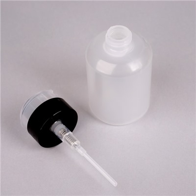 Флакон с помпой, 250 мл, чёрный, прозрачный