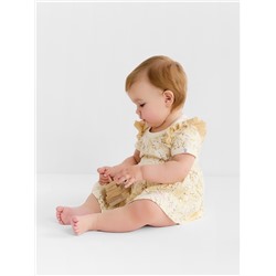 Платье - боди для девочки с шапочкой MINAKU Nature, рост 86-92 см, бежевое