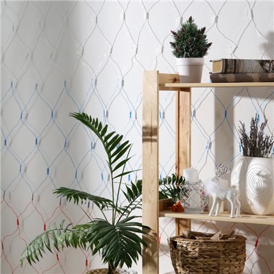 Гирлянда «Сеть» 1.6×1.6 м, IP20, прозрачная нить, 144 LED, свечение «Флаг России», 220 В