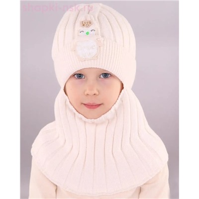 01-11-H Балаклава-шлем для девочки (46-50)