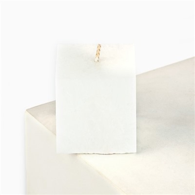 Свеча новогодняя «Куб. Чудес», белая, 5×5 см