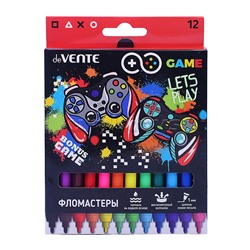 Фломастеры "Game" 12 цв. с вентилируемым колпачком
