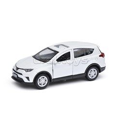 Машина металл Toyota Rav4 12 см, (откр. двери, багаж, белый) инерц., в коробке