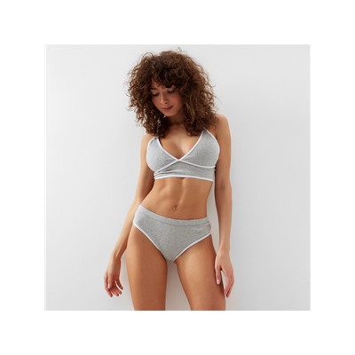 Комплект нижнего белья женский (топ, трусы) Collorista, серый, размер 46-48