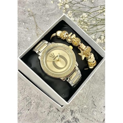 Подарочный набор для женщин часы и браслет+ коробка #22852964