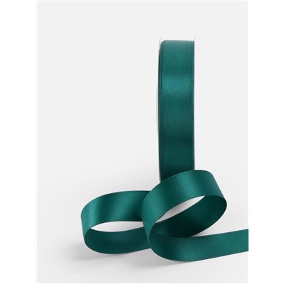 Лента атласная TEIRA, двухсторонняя, 20 мм, 25±1 м, зелёная №0589