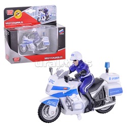 Мотоцикл ДПС с полицейским, инерц. в коробке