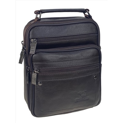 Сумка мужская из натуральной кожи, цвет коричневый