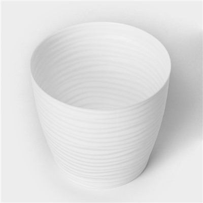 Горшок для цветов с поддоном «Дюна», 1.7 л, пластиковый, белый