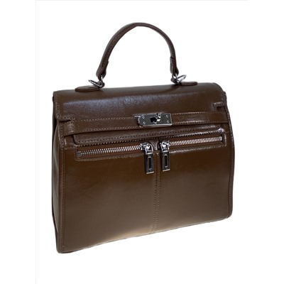 Женская сумка из натуральной кожи, цвет коричневый