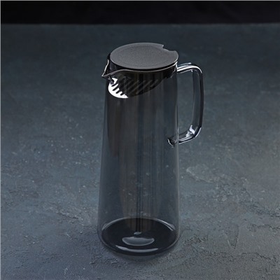 Набор для напитков Magistro «Дарк», 5 предметов: кувшин 1.35 л, 4 стакана 320 мл, стекло, тёмно-серый