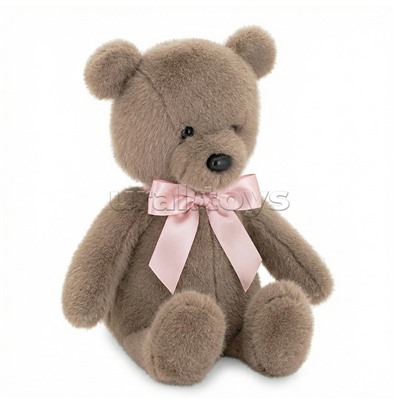 Медвежонок Тёпа мокко с пудровым бантом 33